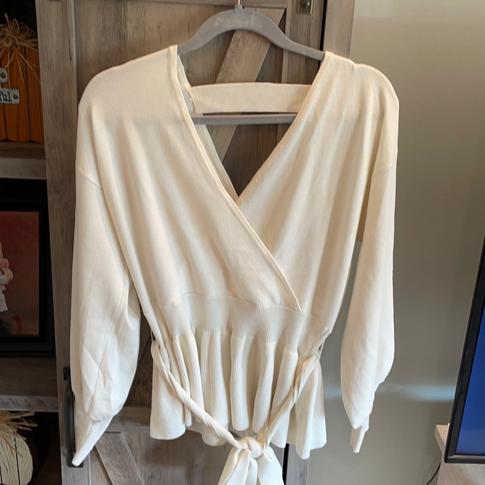 NY&Co - Tie Front Sweater Blouse